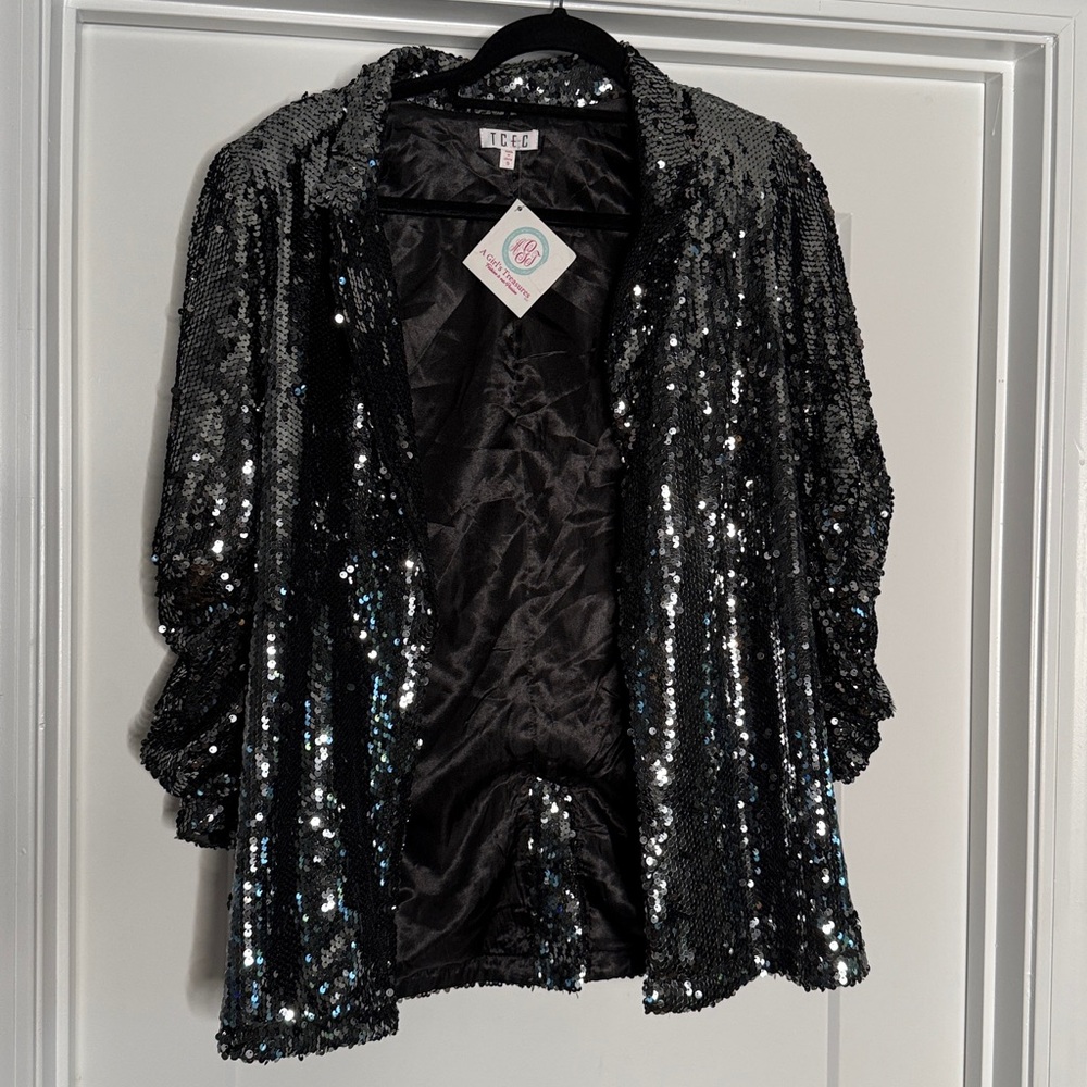 TCEC Black Sequin Jacket NEW - Size Small